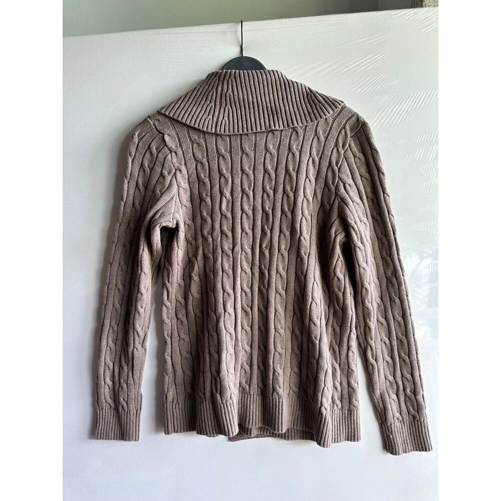 NWT lauren RALPH LAUREN WOMEN'S SWEATER LARGE L Cable-Knit Buckle-Trim - Picture 4 of 4